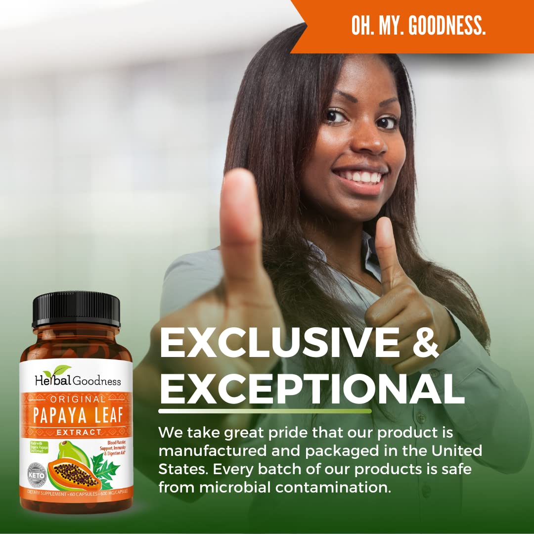 Educational graphic showing papaya leaf extract digestive support benefits