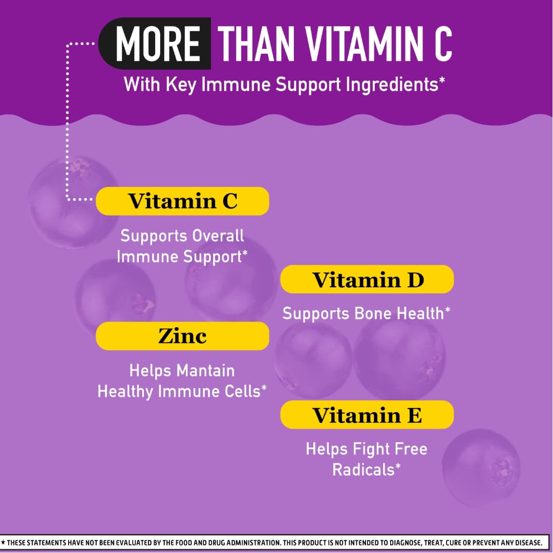 Airborne daily chewable vitamins featuring vitamins c d e plus zinc for adults