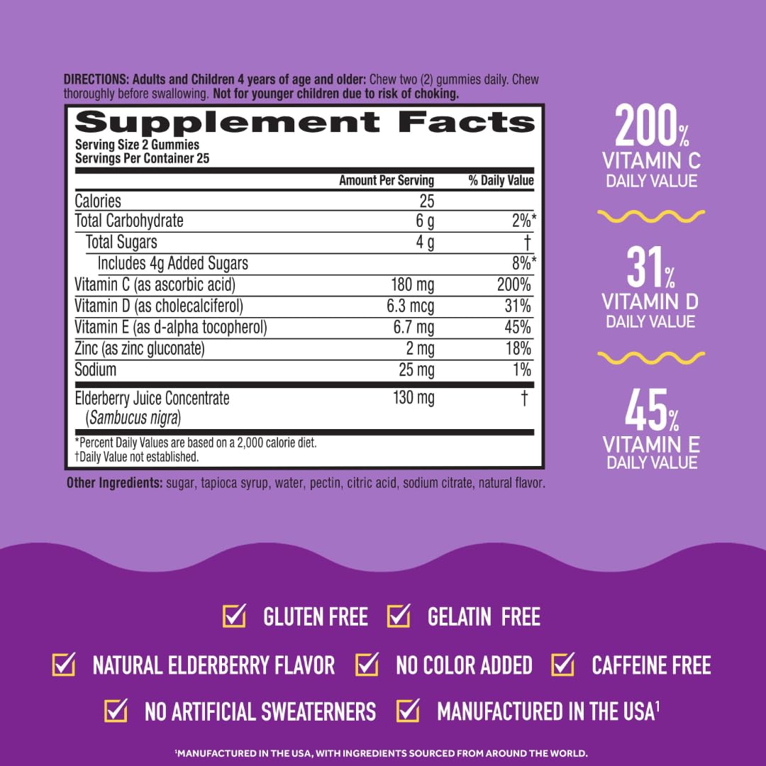 Airborne authentic USA imported seasonal wellness defense dietary supplement bottle reverse side