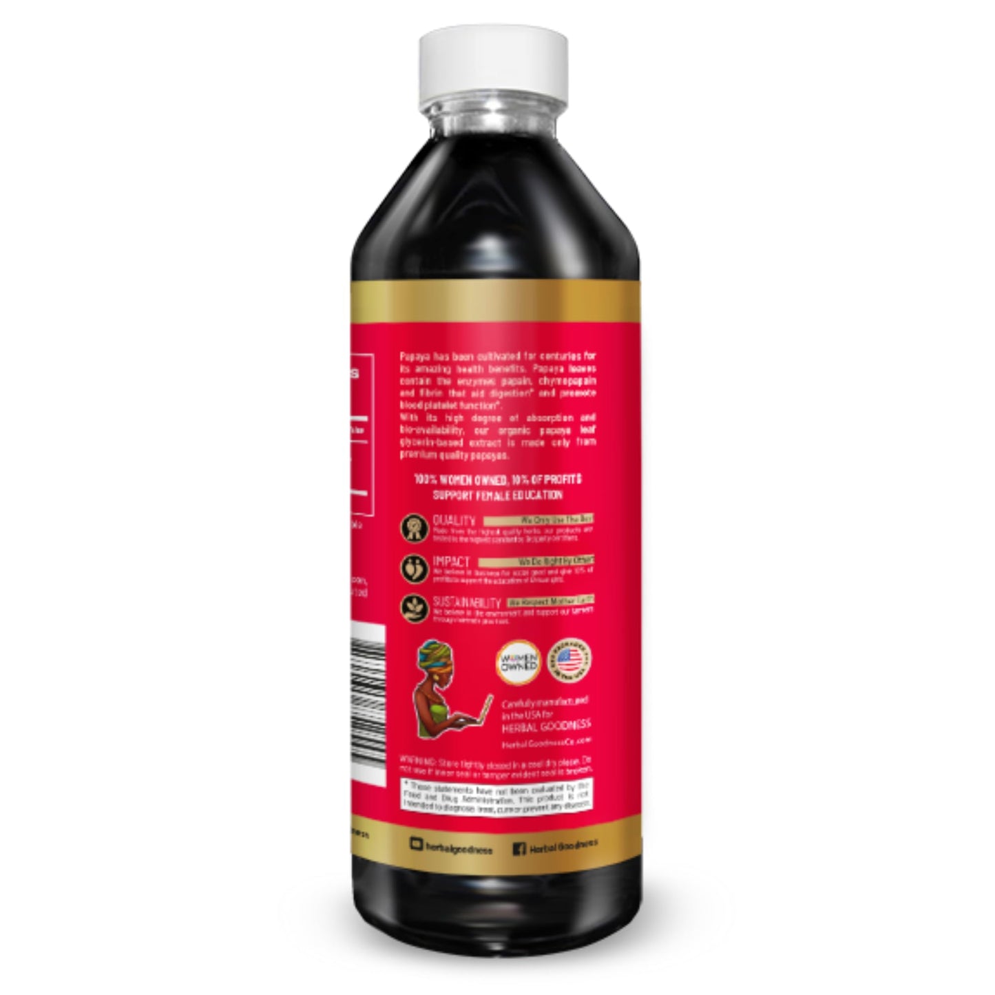 Organic papaya leaf supplement liquid for blood platelet support