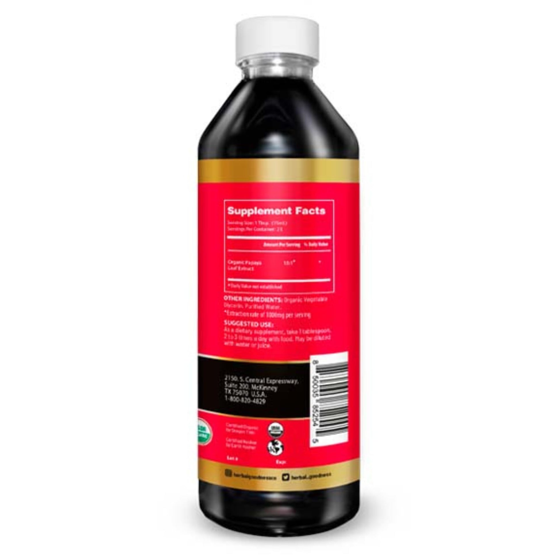 Close up of Herbal Goodness blood cleanse supplement ingredients