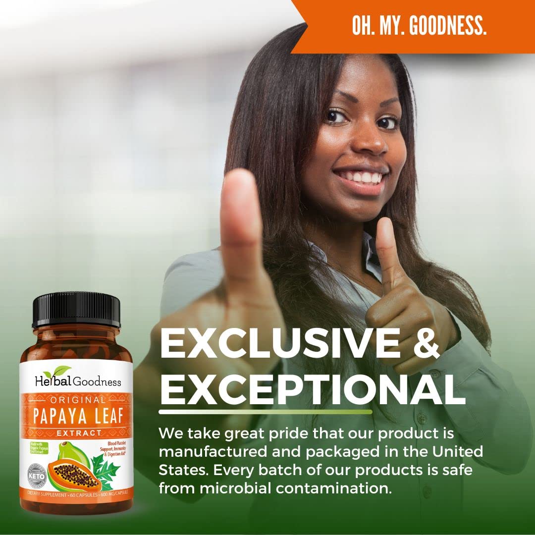 Back label showing ingredients of Herbal Goodness extract