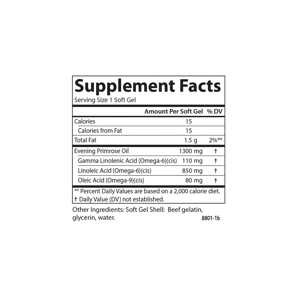 Authentic Carlson imported evening primrose oil capsules for healthy skin