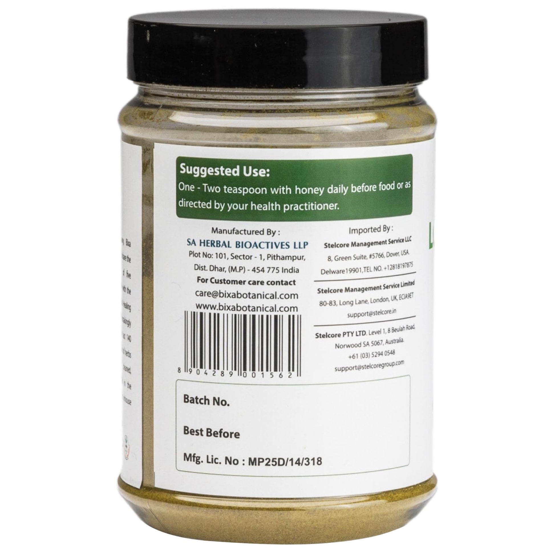 Natural respiratory wellness and immunity booster powder close up