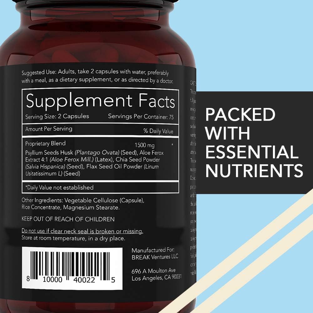 California Basics fiber supplement bottle with vegan label