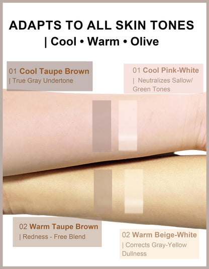 Side view of the Okerker cool toned cream bronzer packaging highlighting the vegan and cruelty-free symbols.