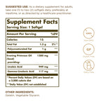 Solgar Evening Primrose Oil 1300mg supplement facts panel