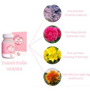 Hebora hormone balance supplement container with premium floral extracts for women health