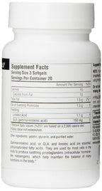 Source Naturals evening primrose supplement bottle displaying product benefits and certifications