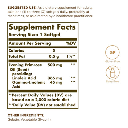 Authentic imported Solgar evening primrose oil two pack 360 softgels dietary supplement.