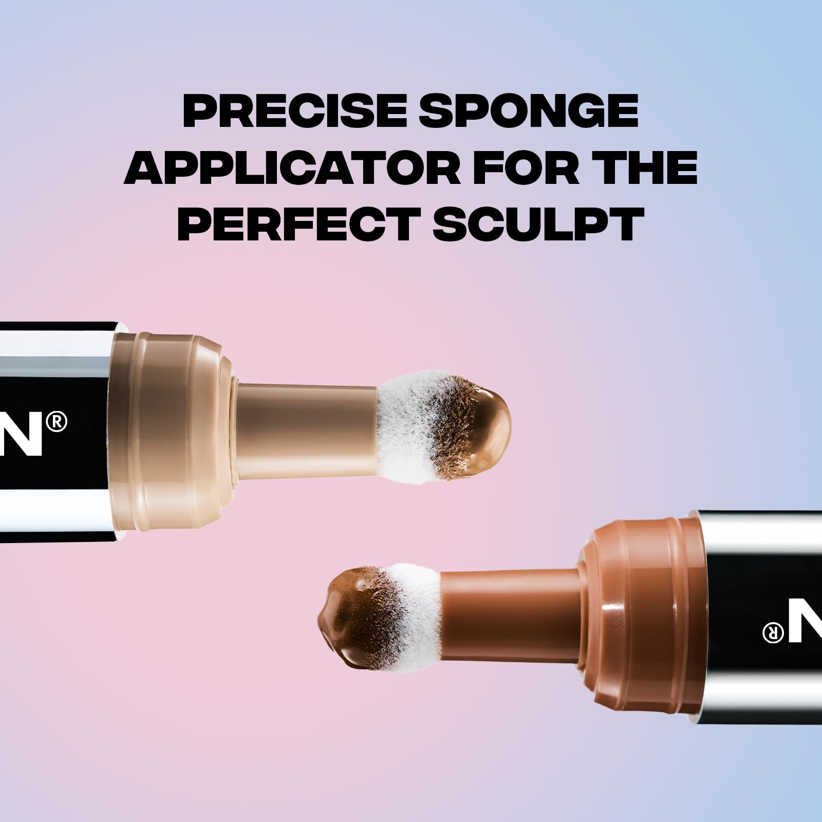 Sacheu vegan skincare infused makeup contour packaging with ingredient details.