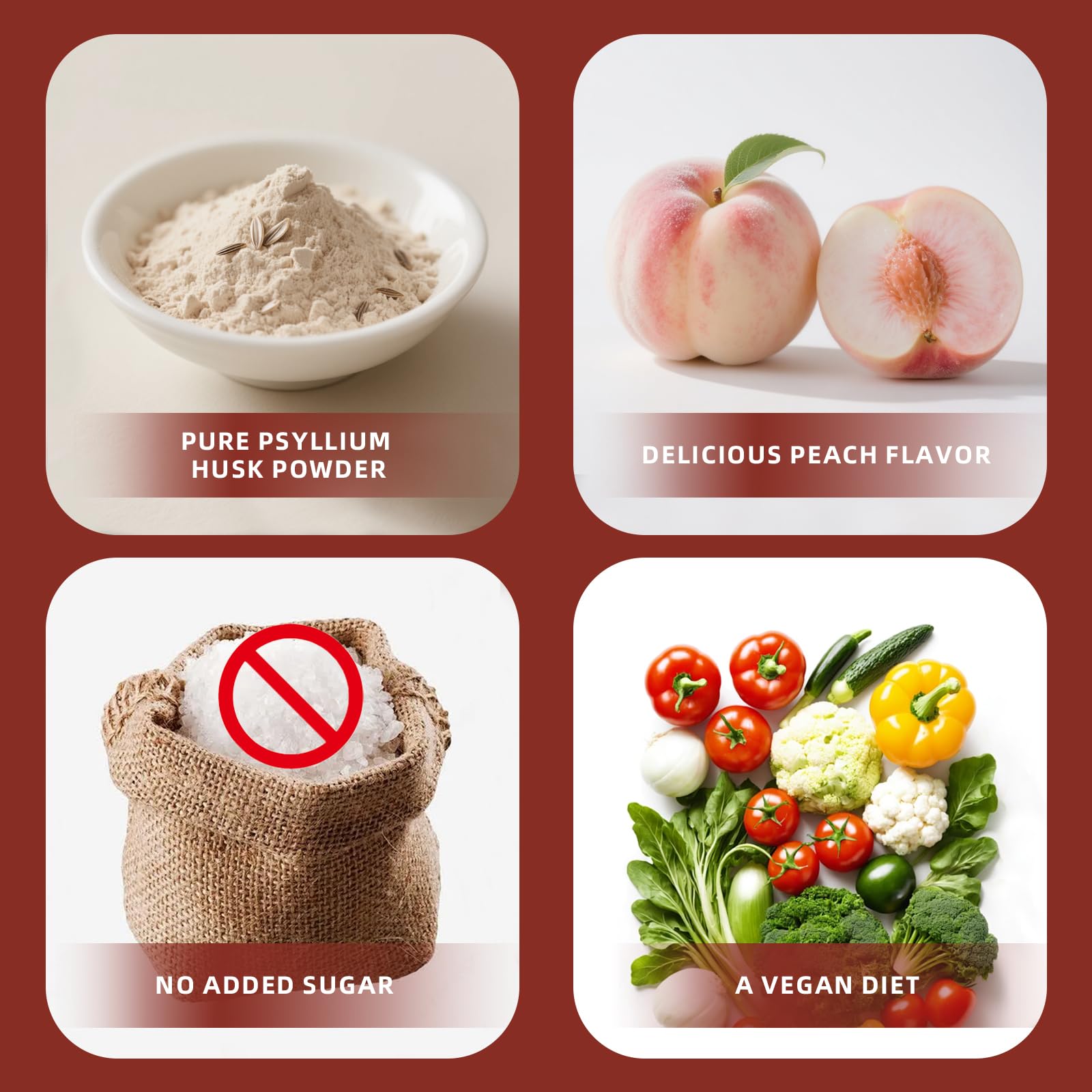 Abyssus Psyllium Husk Gummies peach flavor supplement label details
