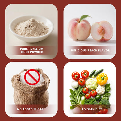 Abyssus Psyllium Husk Gummies peach flavor supplement label details