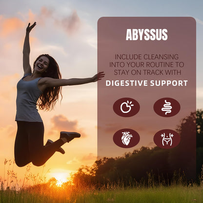 Nutritional facts panel on Abyssus digestive support bottle