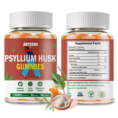 Back view of Abyssus imported fiber supplement container