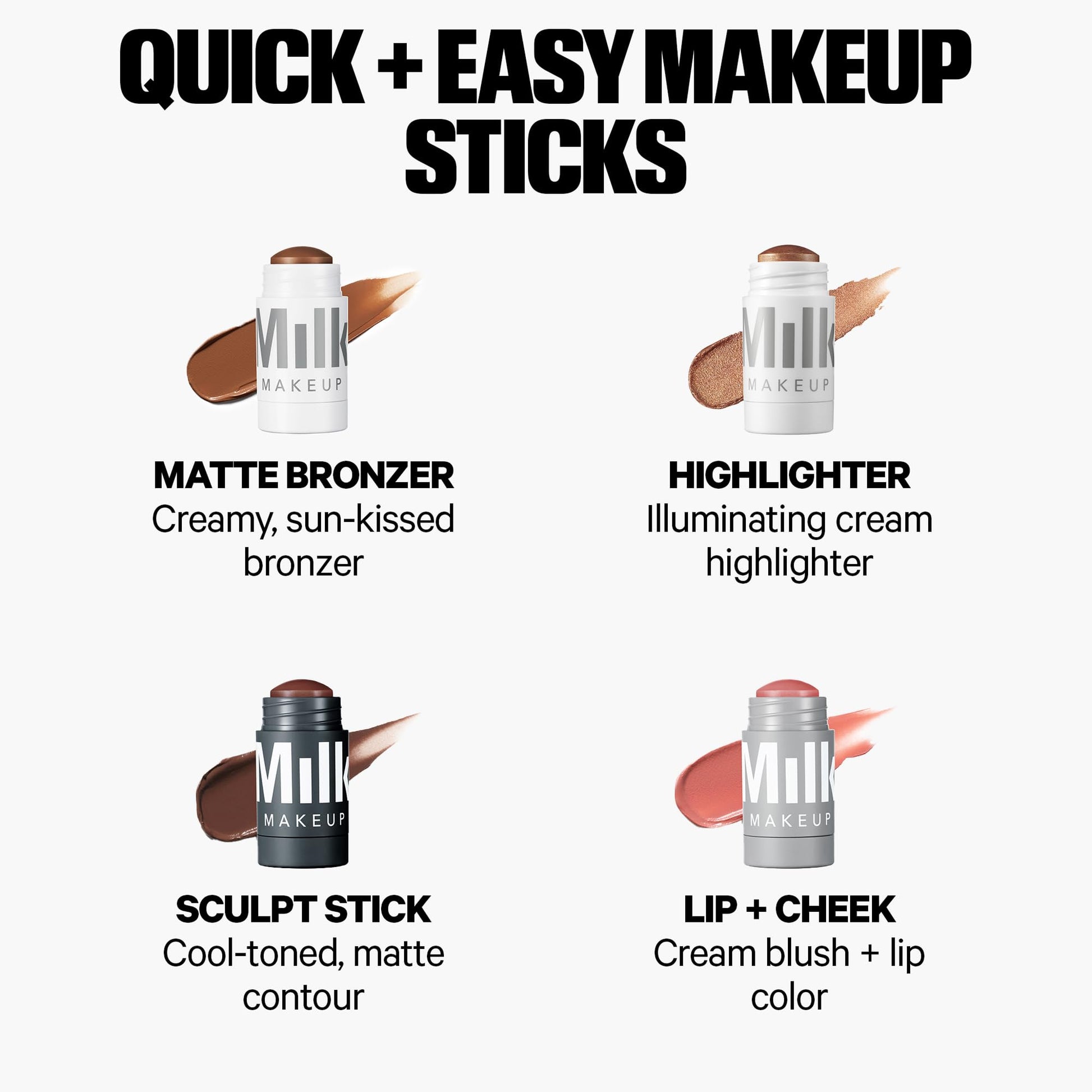 Milk Makeup sculpting cream stick showing retractable design and twist up mechanism