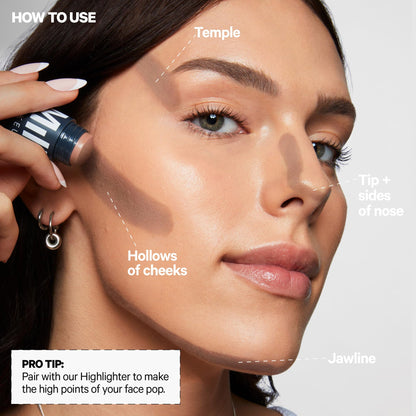 Milk Makeup non comedogenic buildable contour stick for natural facial definition