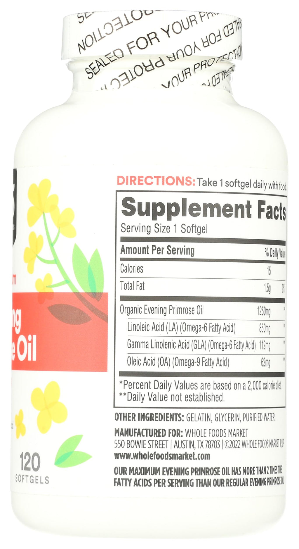 Maximum strength evening primrose oil dietary supplement for women hormonal support