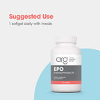 Side angle view of Allergy Research Group cold pressed hexane free evening primrose oil dietary supplement