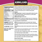 Close up of Kirkland Signature Psyllium Fiber 100 percent natural capsules packaging