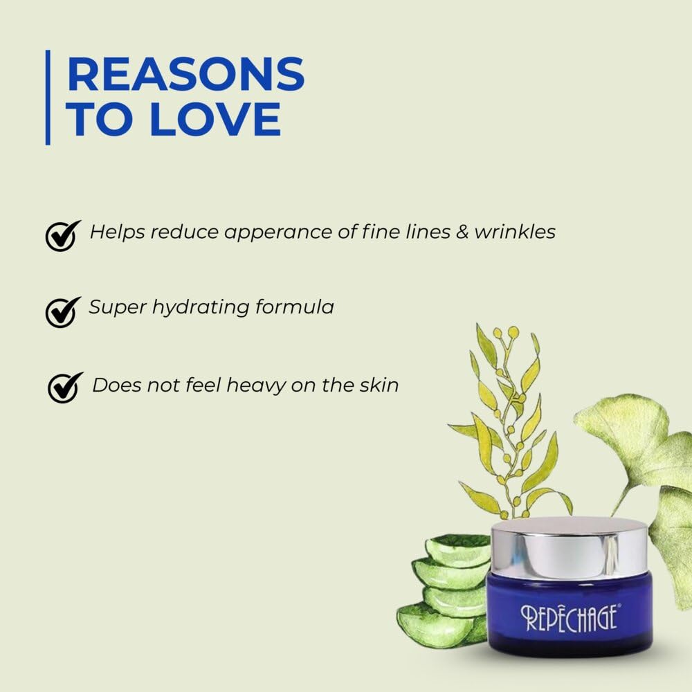 Repechage Opti-Firm Lift day cream texture shot highlighting the rich moisturizing consistency for dry skin.