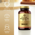 Authentic USA imported Solgar evening primrose capsules packaging for skin hydration.
