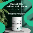 ColonBroom vegan and gluten-free supplement bottle