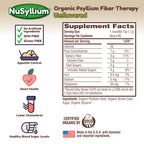 NuSyllium fiber supplement nutritional facts label 21 Ounce