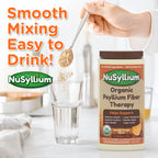 NuSyllium 21 Ounce container side view with serving information