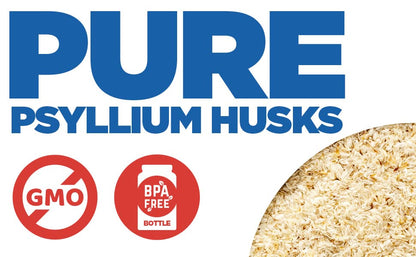Side view of Yerba Prima 340 gram psyllium husk jar