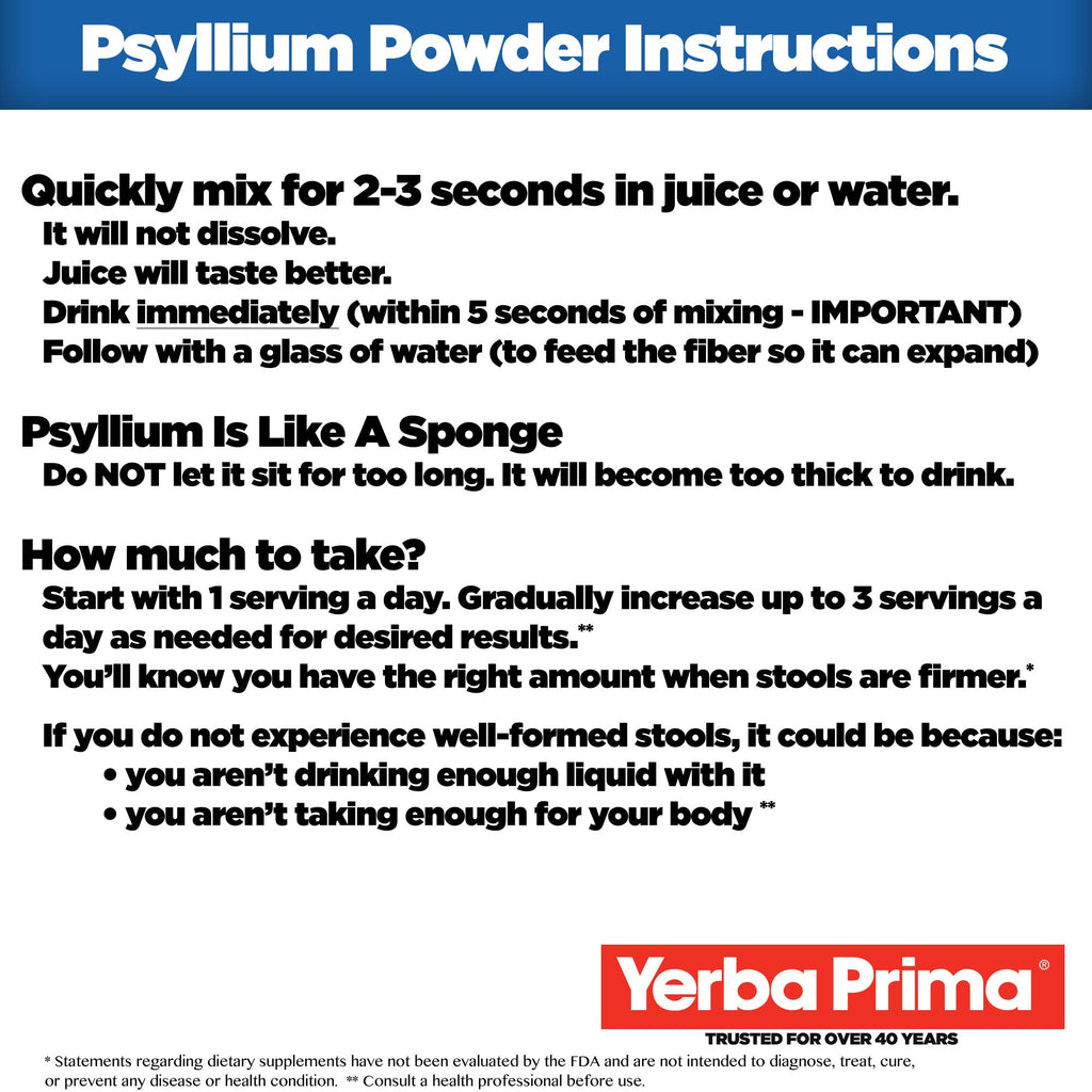 Close up of Yerba Prima 12 Ounce dietary supplement label