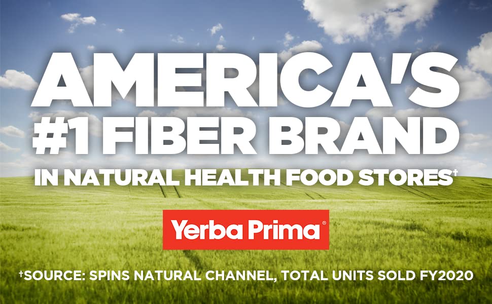 Yerba Prima Psyllium Husks supplement bottle with water glass