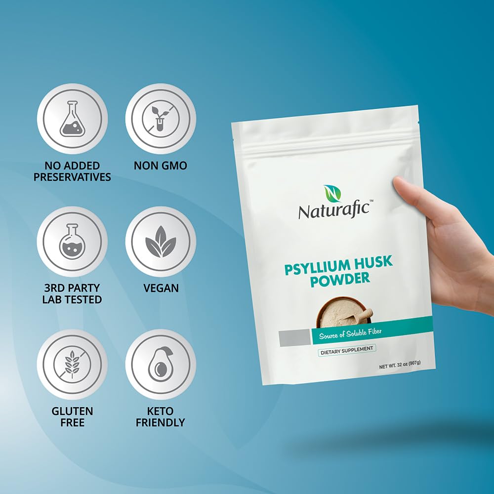 Naturafic Psyllium Husk dietary supplement label information