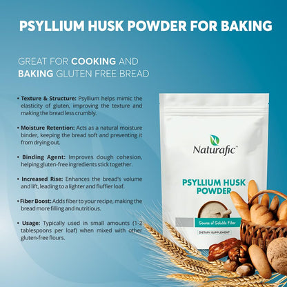 Keto-friendly psyllium husk powder resealable packaging