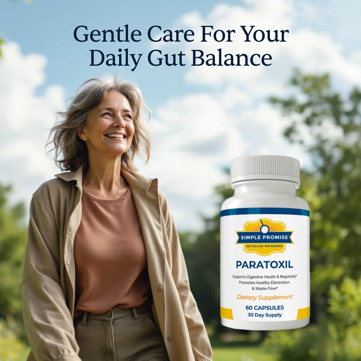 Simple Promise Paratoxil bottle top and branding detail