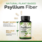 High potency psyllium husk fiber capsules for gut health