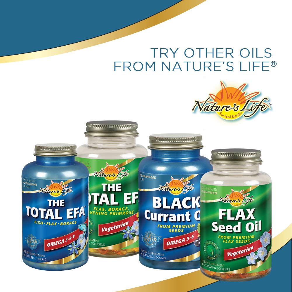 Authentic USA imported Nature's Life evening primrose oil supplement bottle for skin health