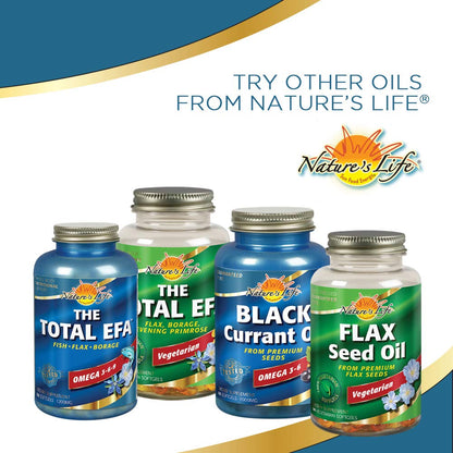 Authentic USA imported Nature's Life evening primrose oil supplement bottle for skin health