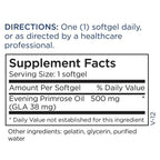 Metabolic Maintenance Evening Primrose Oil softgels formulation showing clean ingredients list with zero added fillers