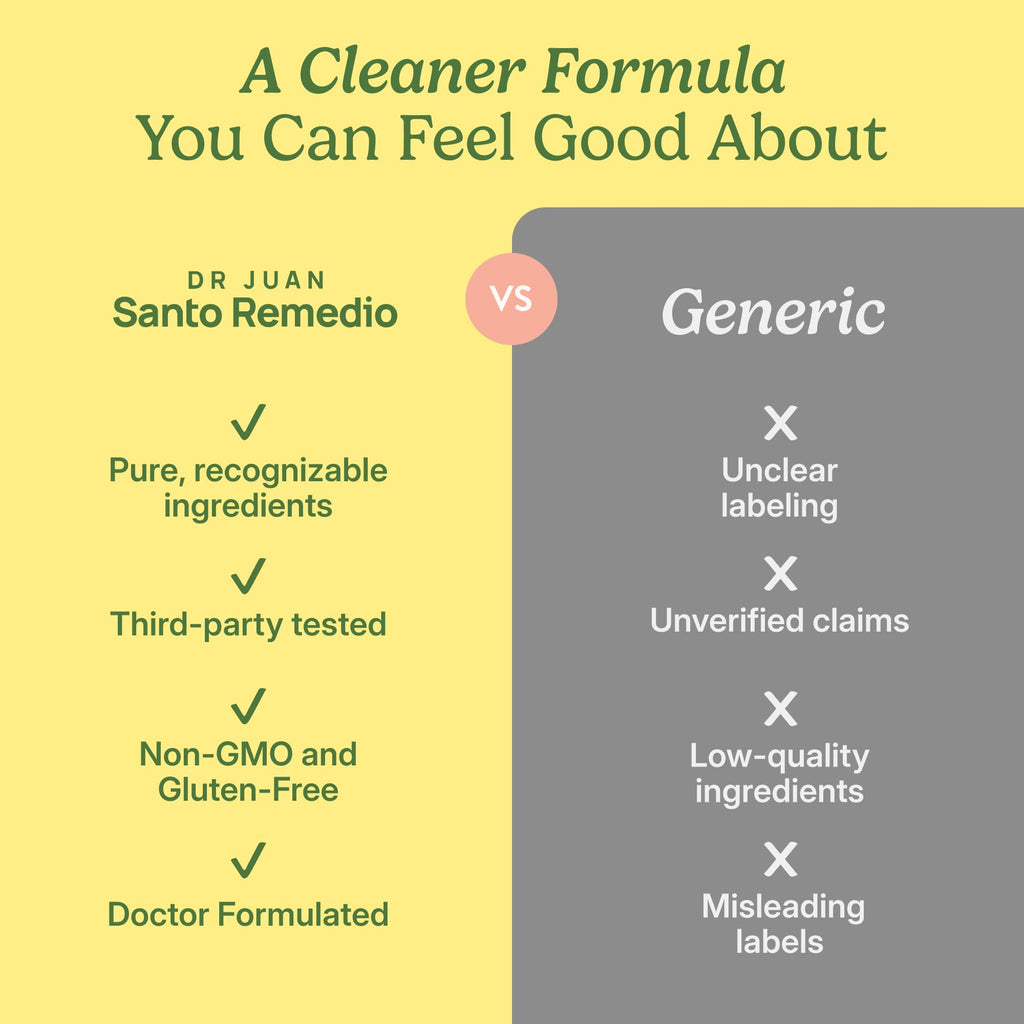 Santo Remedio Colon Plus supplement container with measuring scoop
