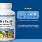 Natural Factors USA imported evening primrose oil capsules for women's wellness