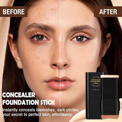 Vienflona matte finish foundation stick packaging showing the twist up cream formula mechanism