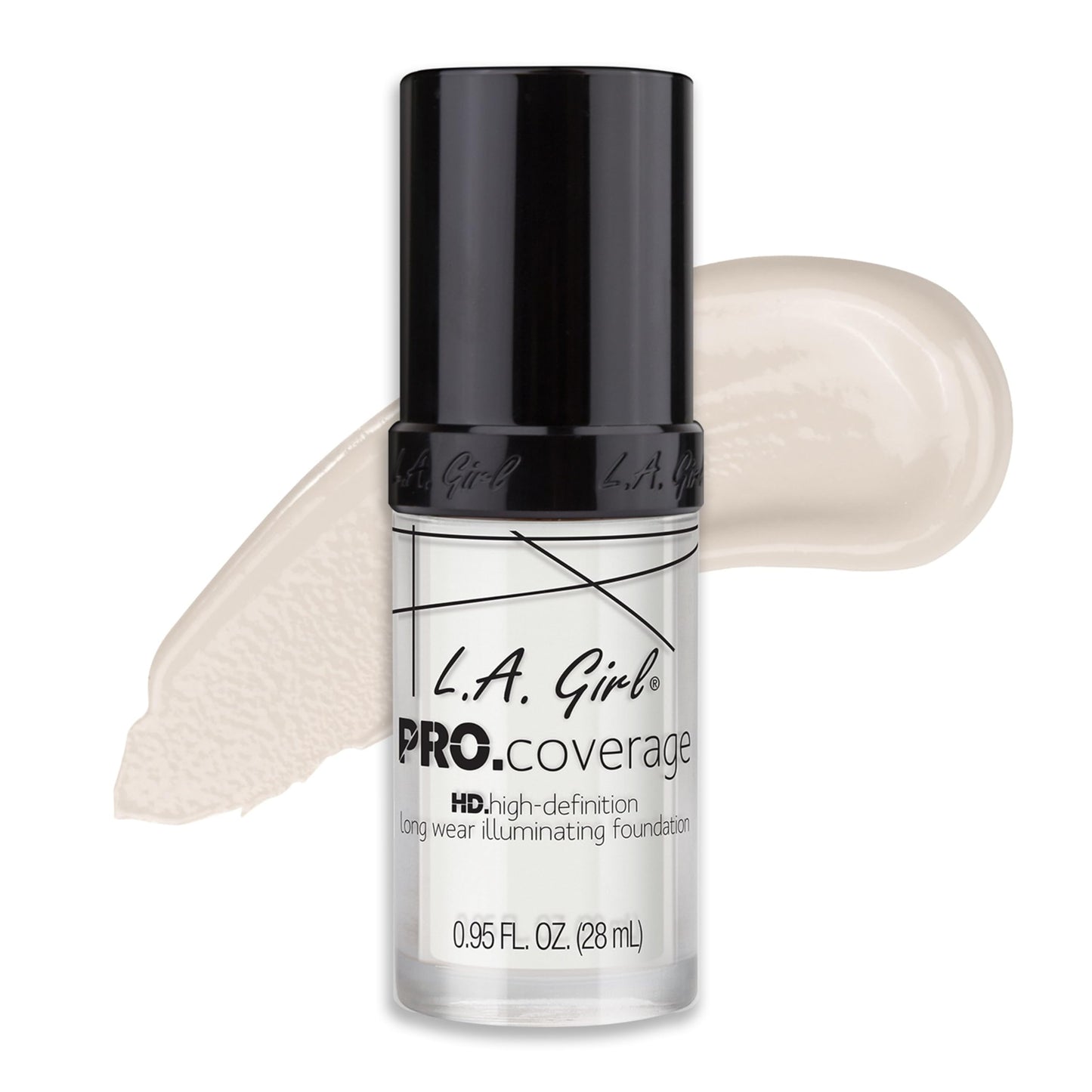 L.A. Girl PRO coverage liquid foundation white product packaging detail