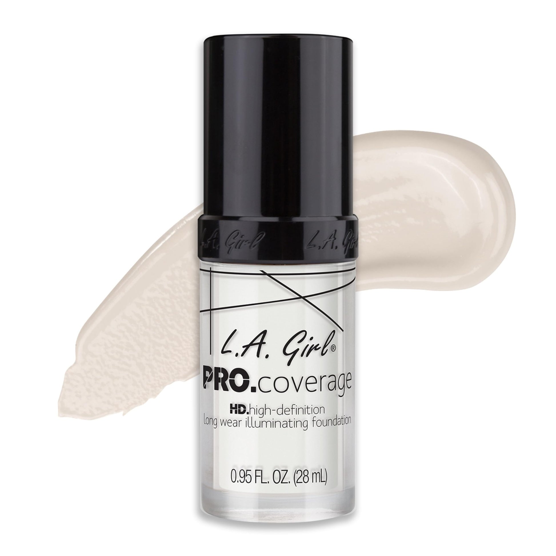 L.A. Girl PRO coverage liquid foundation white product packaging detail