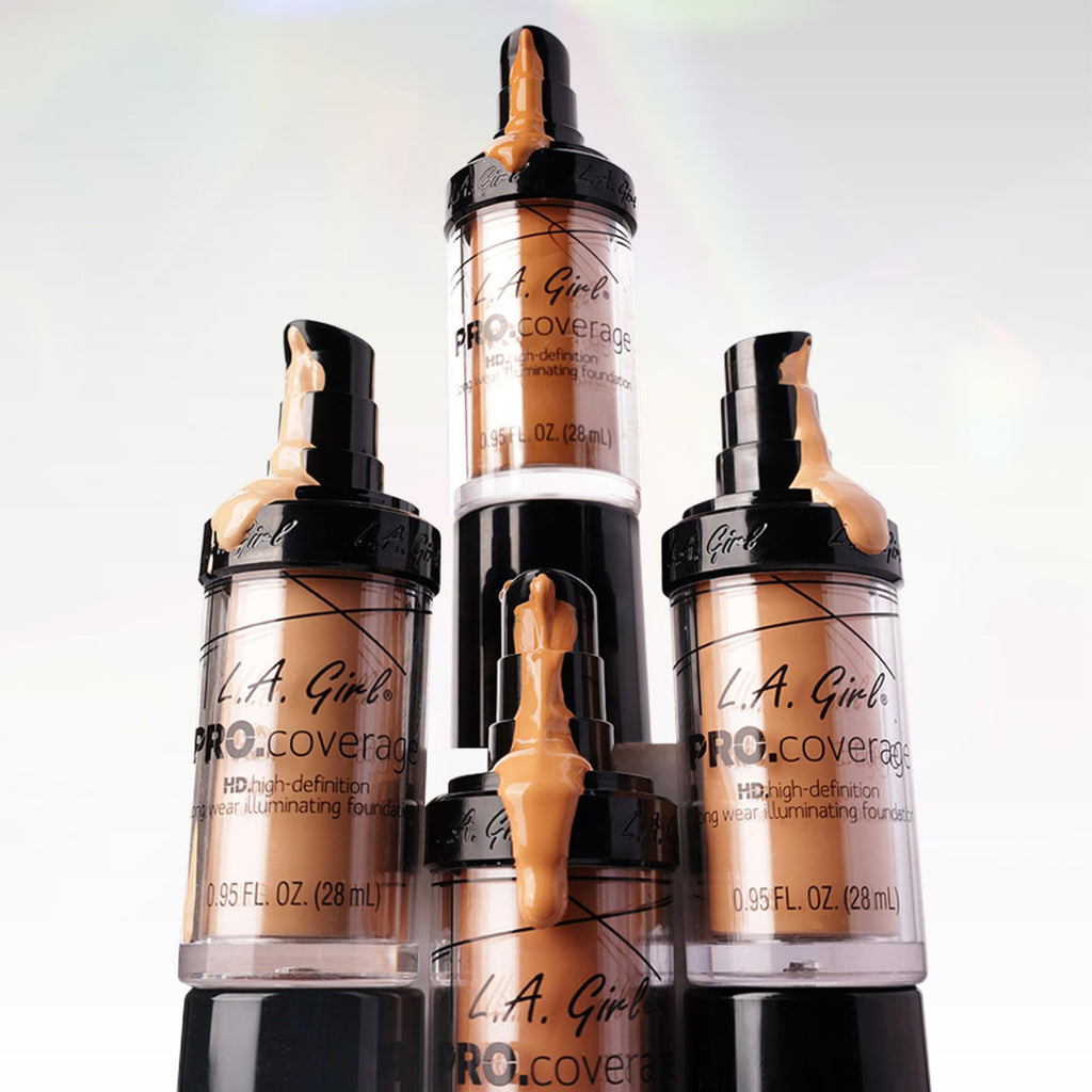 L.A. Girl shade mixing pigment demonstration with liquid foundation