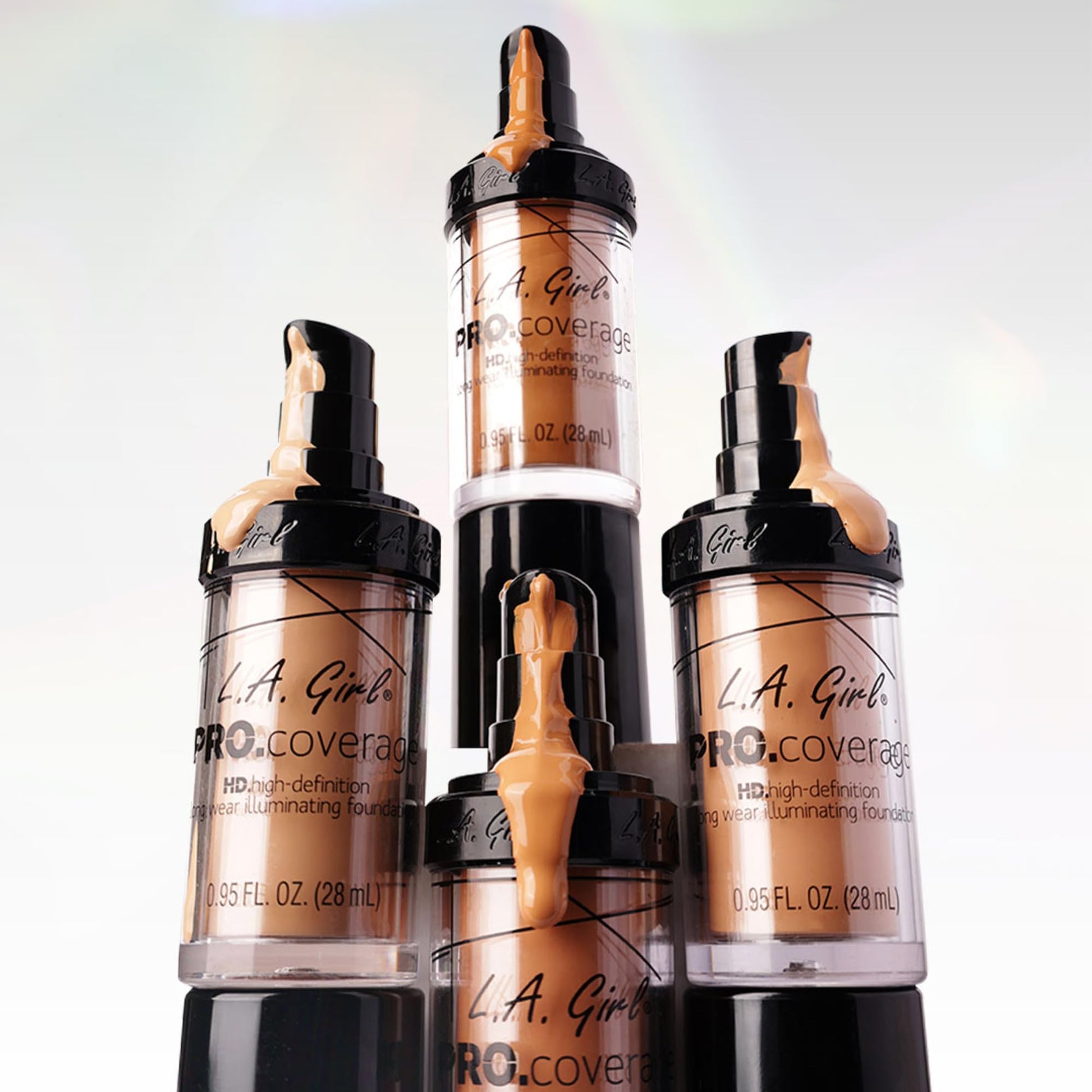 L.A. Girl PRO coverage liquid foundation white texture drop sample