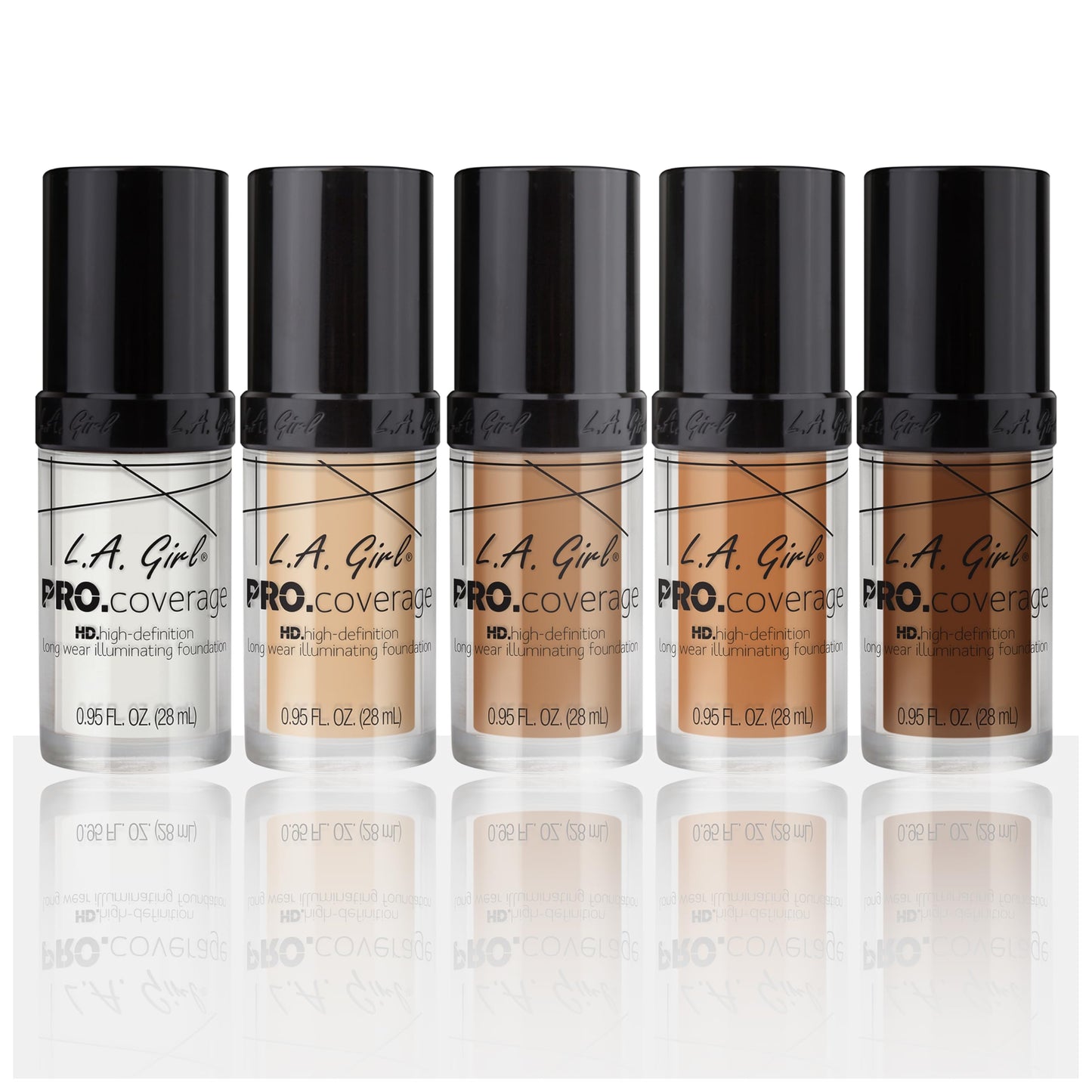 L.A. Girl illuminating liquid foundation white bottle showing side directions