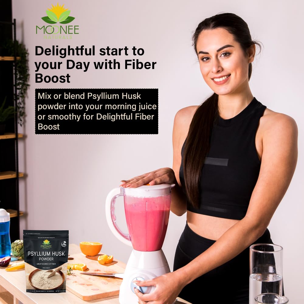Moonee Naturals psyllium powder gluten free label