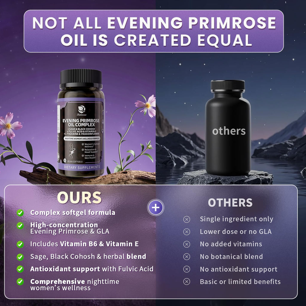 Lukaree hormone wellness complex supplement with ten percent gamma linolenic acid ingredients label