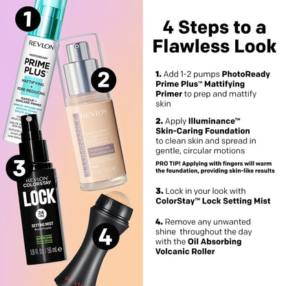 Skincare infused liquid makeup bottle showing ingredient details and shade classification